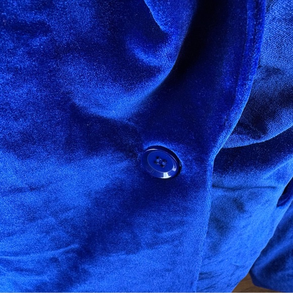 NWT Allegra K Blue Velvet Blazer Women’s size large - Picture 4 of 15